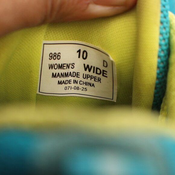 Biofit Orthofeet 986 Women's 10 D Wide Blue Yellow Orthopedic Walking Shoes - Picture 3 of 11